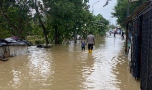 Puluhan Rumah Warga Desa Renged Kecamatan Binuang Dikepung Banjir