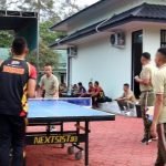 Tingkatkan Sinergitas, Yonif 147/GKJ dan Brimob Babel Gelar Olahraga Bersama