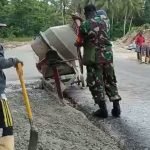 Praka Jahidin Turun Gunung, Bantu Masyarakat Binaan Cor Jalan