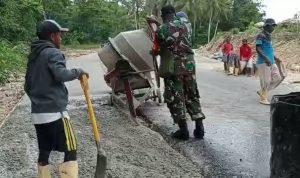 Praka Jahidin Turun Gunung, Bantu Masyarakat Binaan Cor Jalan