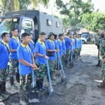 TNI AU Bersama Pemkab Minut Bantu Bersihkan Rumah Warga, Paskah Bencana di Sulut