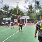 Tim Yonif 147/KGJ dan Batalyon Satbrimobda Babel Meriahkan Turnamen Bola Voli Kades Beriga Cup 2023