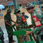 Dandim 0427/Way Kanan Perintahkan Danramil dan Babinsa Bantu Kesulitan Warga Terdampak Banjir