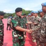Panglima TNI: Resmi Berangkatkan Satgas Yonif 713/Satya Tama Dalam Mengemban Tugas Internasional