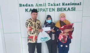 Baznas Kabupaten Bekasi Berikan Bantuan Kepada Adiba Balita Penderita Bibir Sumbing
