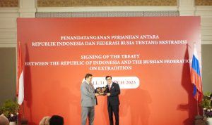 Menteri Hukum dan Hak Asasi Manusia RI Tandatangani Perjanjian Ekstradisi dengan Federasi Rusia