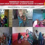 Peduli Anak Stunting, Kodim 1512/Weda Berikan Asupan Makanan Bergizi