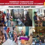Kodim 1512/Weda Intens Berikan Makanan Bergizi Kepada Anak Penderita Stunting