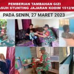 Dandim 1512/Weda, Melalui Babinsa Berikan Asupan Makanan Bergizi Kepada Anak Penderita Stunting