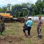 Personel Kodim 1310/Bitung, Laksanakan Karya Bakti Bersama di Lokasi Lahan Pasar Tatelu 