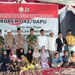 Korem 042/Gapu Salurkan Bantuan Sosial ke 1.178 Anak Yatim di Tanjab Barat