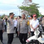 Kapolres Minahasa Dampingi Kapolda Sulut, Tinjau Kesiapan Pos Pengamanan Idulfitri 