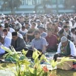 Ribuan Umat Muslim Penuhi Kodam XIII/Merdeka Dalam Sholat Idul Fitri 1444 H