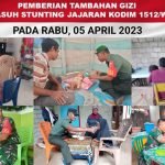 Kodim 15/12 Weda Berikan Asupan Nutrisi Kepada Anak Penderita Stunting