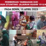 Tekan Angka Stunting, Kodim 1512/Weda Intens Berikan Asupan Gizi Kepada Anak Penderita Stunting
