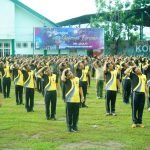 Perkokoh Sinergitas TNI-Polri, Korem 042/Gapu dan Polda Jambi Gelar Olahraga Bersama