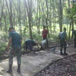 Wujud Kanunggalan TNI dengan Rakyat, Yonarmed 15/Cailendra Gelar Karya Bakti Bersama Masyarakat