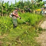 Babinsa Sukamaju Hadiri Gotong Royong Tingkat Kecamatan Sako
