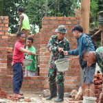 Peduli Kesehatan Warga, Satgas TMMD Kodim 0410/KBL Bangun Posyandu di Kampung Pidada