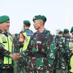 Danramil 418-01/Makrayu Bersama Anggota Ikuti Apel Kesiapan Personel dan Peralatan Penanggulangan Bencana Karthutla