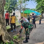 Sertu Agung Bersama Aparatur Kelurahan dan Warga Gotong Royong Tingkat Kecamatan IB I