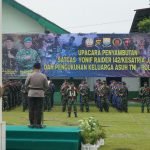 Korem 042/Gapu Gelar Upacara Penyambutan Satgas Yonif Raider 142/KJ