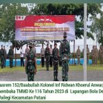Kasrem 152/ Baabullah Membuka TMMD Ke 116 Sekaligus Membacakan Amanat PJ Bupati Halteng 