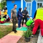 Babinsa Sukamaju Bantu Penyiapan Lomba Adiwiyata Tingkat Nasional di SMAN 14 Palembang