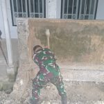 Satgas TMMD 116 Kodim 1512/Weda Perluas Tempat Wudhu Masjid Nurul Iman Desa Yeisowo, Patani Utara