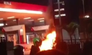 Diduga Sering Bolak-balik Isi Pertalite Motor Byson Terbakar di Cisoka