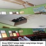 Siswa Belajar dibawah Atap Bangunan Yang Rusak, Kepsek SDN37: Kami Sudah Bermohon Ke Dinas Tetapi Tidak Ada Realisasi