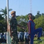 Prajurit Yonarmed 15 Gelar Pelatihan Kepemimpinan SMK 1 Martapura