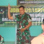Satgas TMMD Kodim 0429/Lamtim Beri Penyuluhan Wasbang ke Generasi Muda