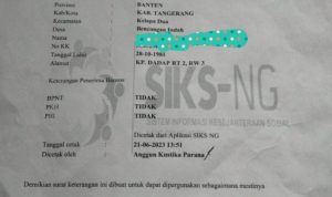 Miris, Surat Keterangan Afirmasi Dinas Sosial Kabupaten Tangerang ditolak pada PPDB 2023 di SMA Negeri 8 Kota Tangerang