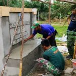 Satgas TMMD Kodim 0416/Bute Perindah SDN 57/II Talang Silungko dengan Papan Nama Baru