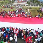 Gelar Kirab Merah Putih, Pj Bupati Puncak Jaya Kibarkan Semangat Persatuan