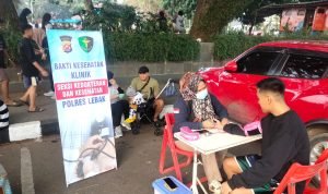 Seksi Dokkes Polres Lebak Gelar Bakti Kesehatan di Alun-alun Rangkasbitung