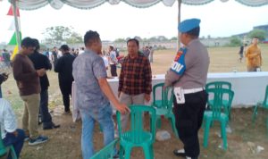 Polsek Jawilan Polres Serang Amankan Pertandingan Sepak Bola Tarkam di Desa Kareo