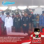 Personil Polsek Carenang Bersama Muspika Melaksanakan Upacara Peringatan HUT RI ke 78 di Lapangan Kecamatan Carenang