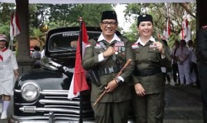 Angkat Konsep Perjuangan, Bupati Tabanan Pakai Atribut Pejuang Kemerdekaan di HUT RI ke 78