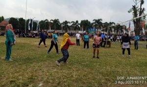 Kecamatan Wanareja Gelar Turnamen Bola Voly Antar Instansi dan Desa Dalam Rangka HUT RI Ke-78