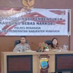 Kapolres Minahasa ‘Ketut Suryana’ Gelar Rakor Pembentukan Kampung Bebas Narkoba