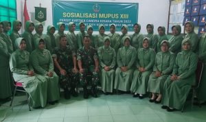 Ketua Persit Ranting 11 Koramil 10/Sepatan Sosialisasi Hasil Mupus XIII