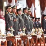 Danrem 044/Gapo Ikuti Upacara Peringatan HUT ke-78 TNI
