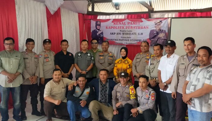 Kenal Pamit, Kapolsek Pebayuran AKP Hotma Partogu Sitompul Gantikan AKP Ani Widayati
