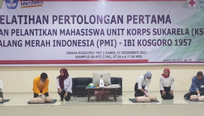 Kolaborasi PMI Bersama IBI Kosgoro 1957 Gelar Pelatihan dan Pelantikan