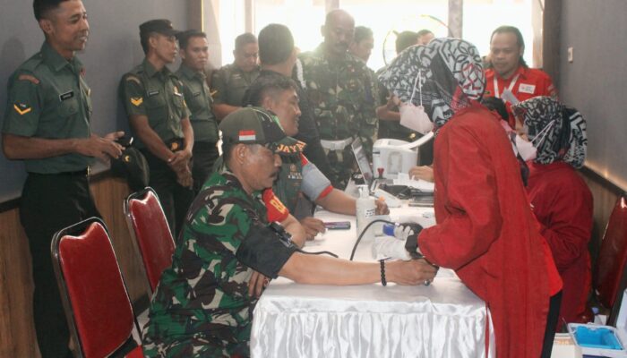 Memperingati HUT Kodam Jaya ke 74 Kodim 0510/Tigaraksa Gelar Donor Darah