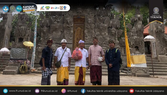 Prodi Teknik Universitas Udayana Laksanakan Proses Pemugaran Pura Penegil Dharma