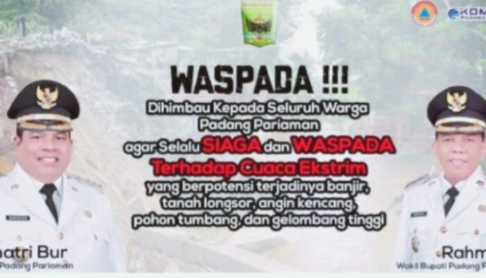 Curah Hujan Tinggi, Suhatri Bur Imbau Warga Waspada Cuaca Ekstrim