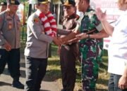 Dandim 1512/Weda Bersama Jajaran Sambut Kedatangan Wakapolda Malut di Wilayah Halteng